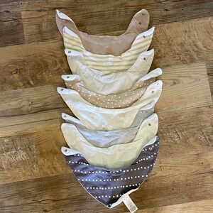 Gerber Bandana Bib Set - Cream, Tan, Gray